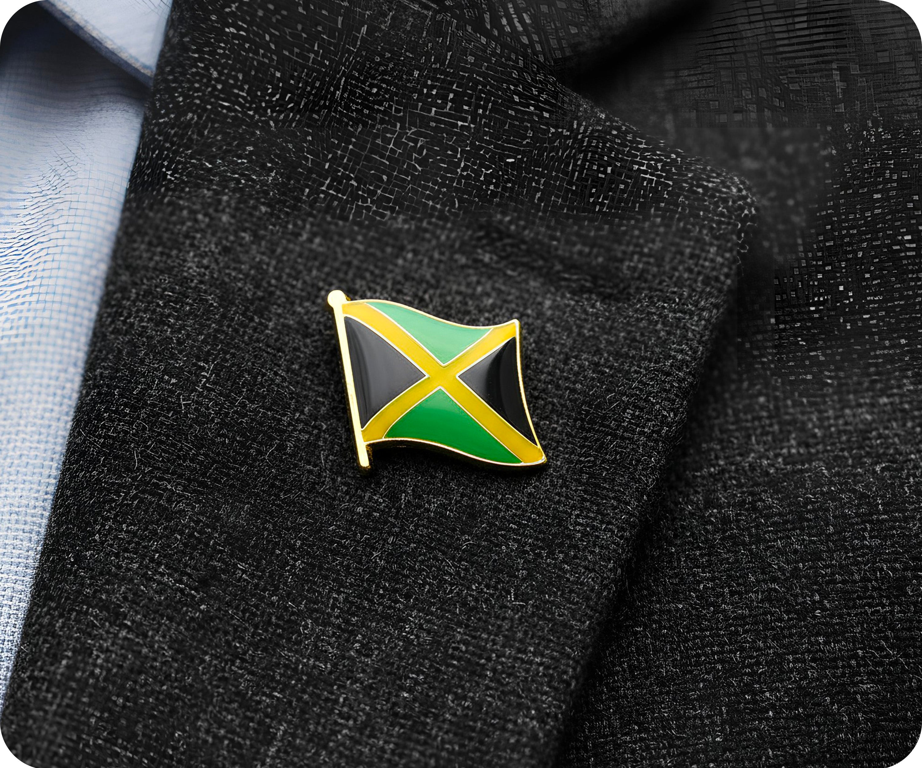 Jamaica Flag Pin Badge Secondary image