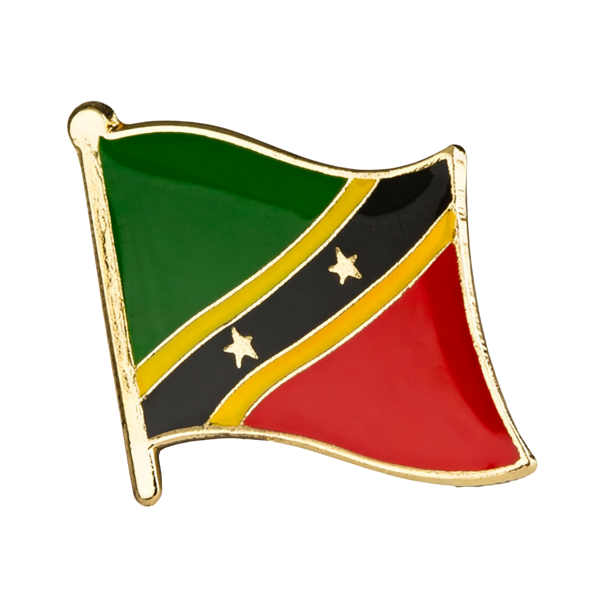 Saint St Kitts & Nevis Flag Pin Badge Main image