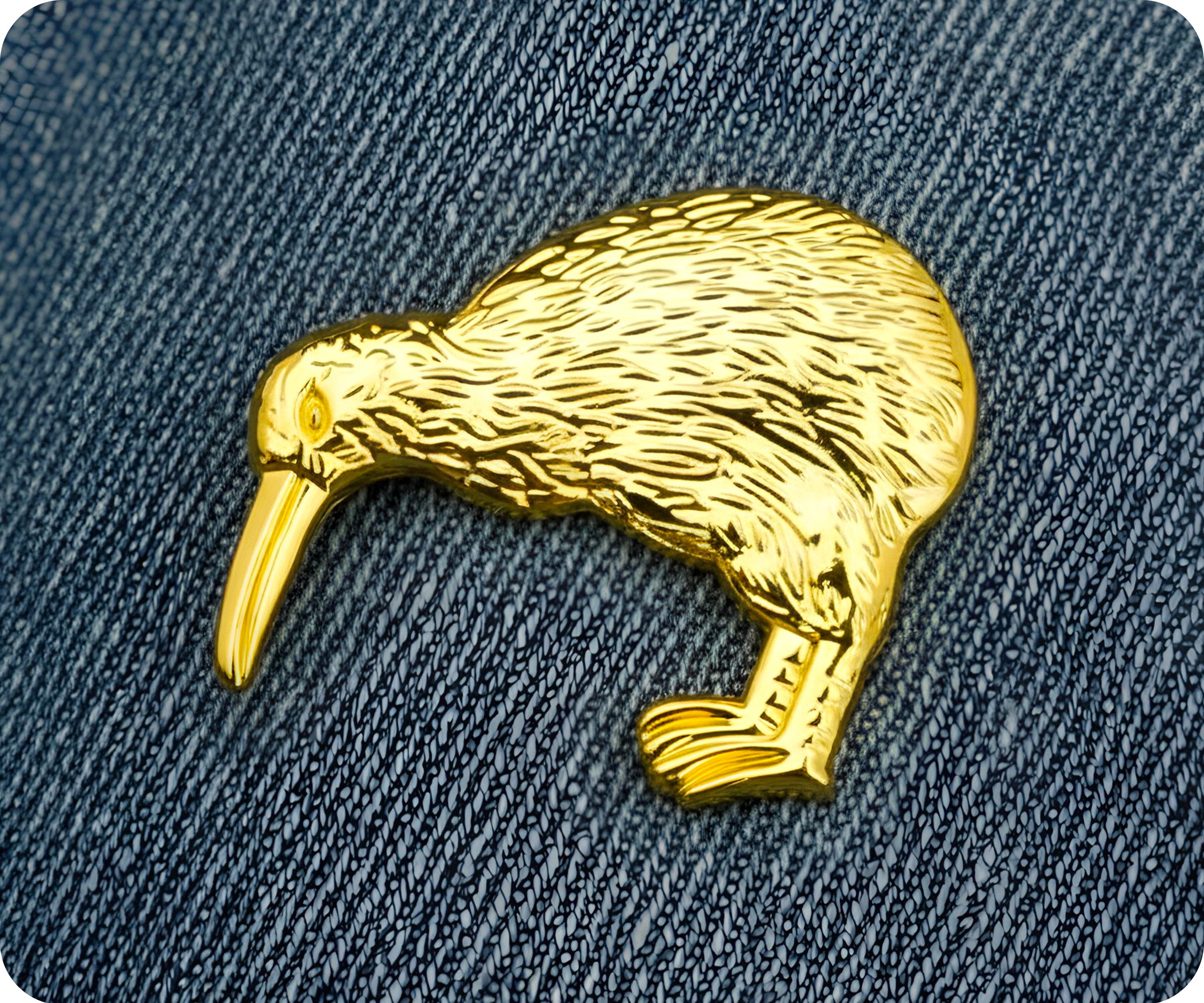 Kiwi Gold Pin Badge Secondary image