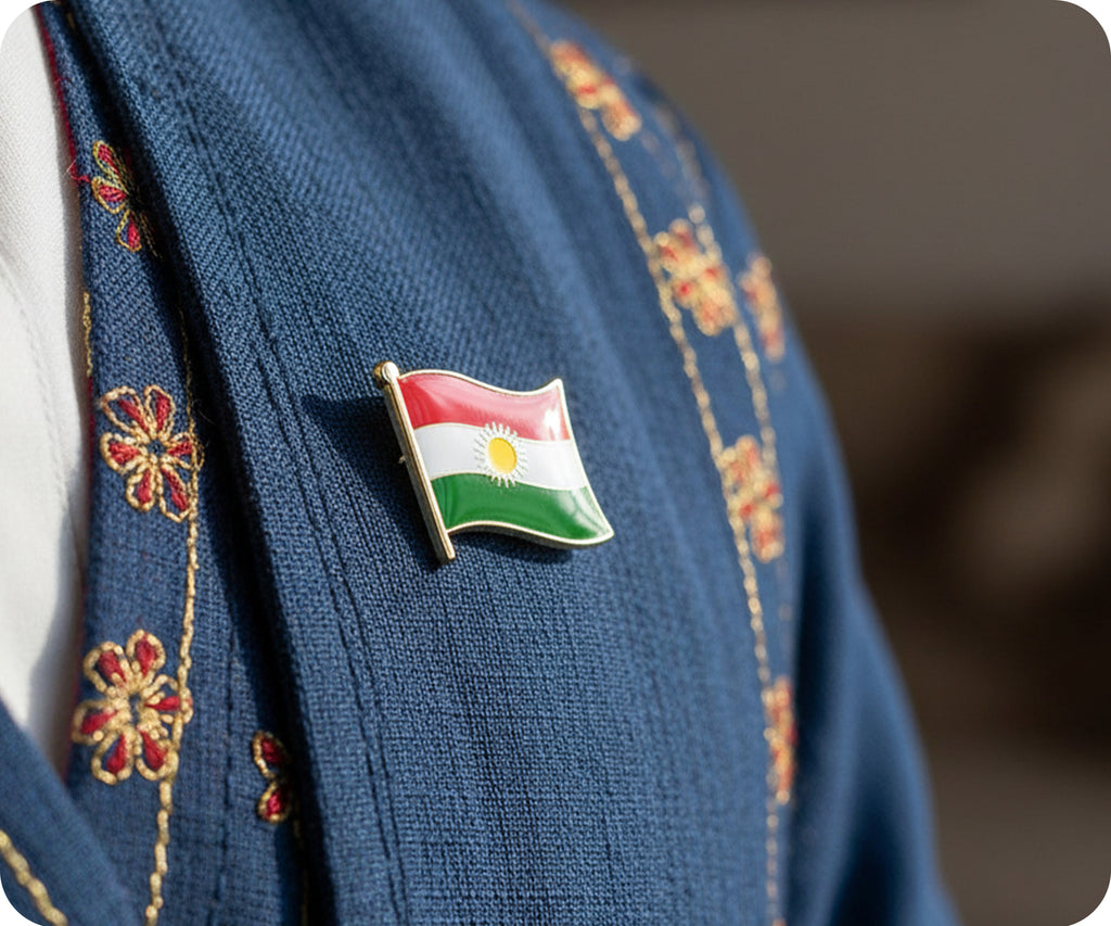 Kurdistan Flag Pin Badge