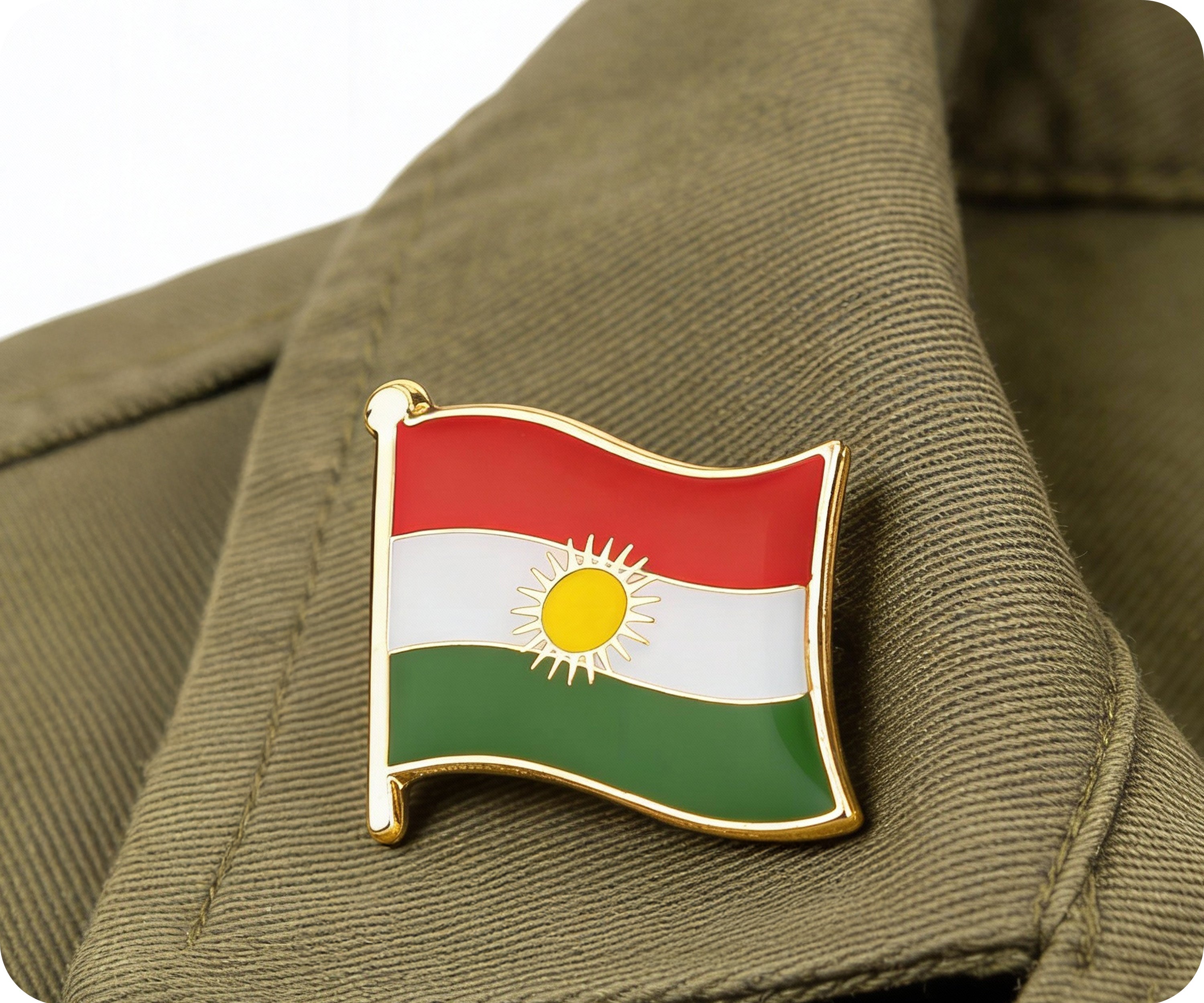 Kurdistan Flag Pin Badge