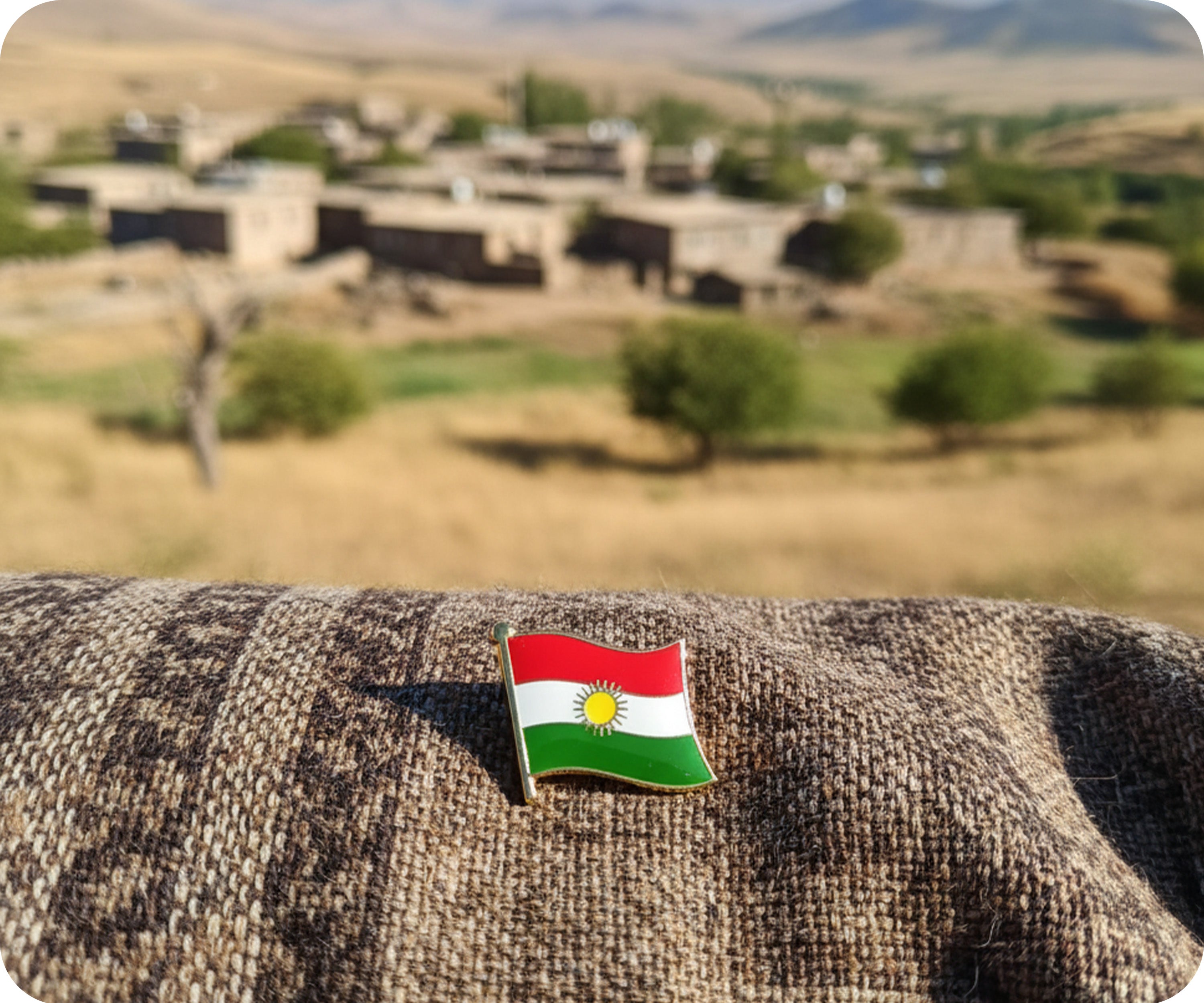 Kurdistan Flag Pin Badge