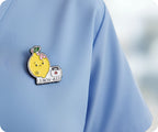 Lemon Aid Medical Nurse Food Funny Pin Badge
