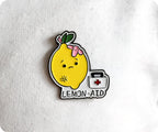 Lemon Aid Medical Nurse Food Funny Pin Badge