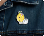 Lemon Aid Medical Nurse Food Funny Pin Badge