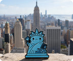 Statue of Liberty Cat Kittens Funny Pin Badge