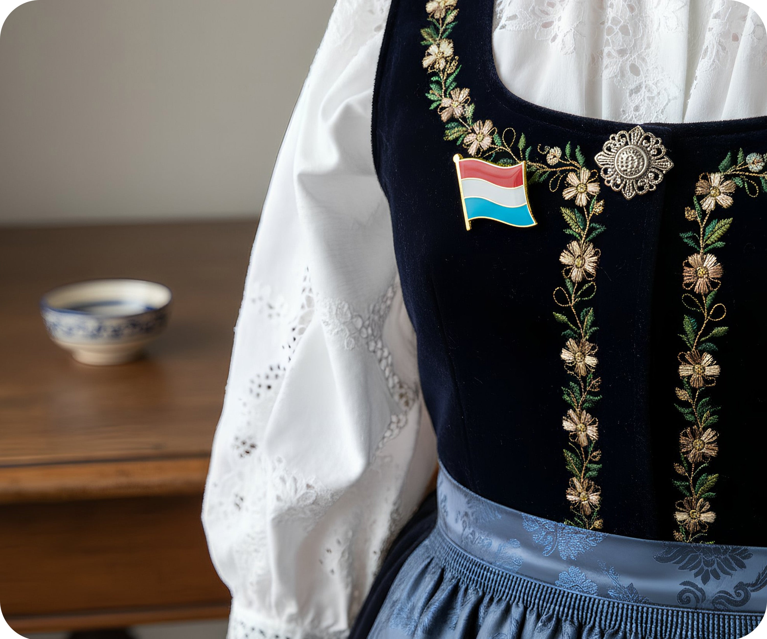 Luxembourg Flag Pin Badge