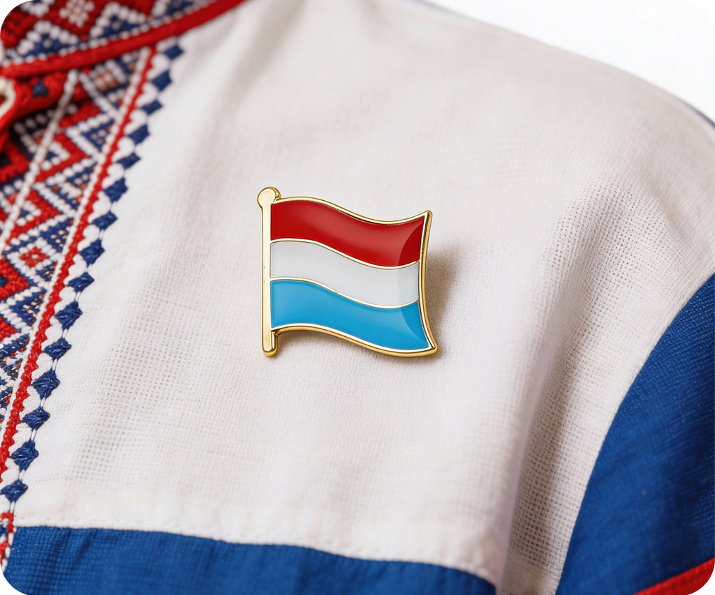Luxembourg Flag Pin Badge