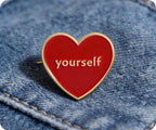Love Yourself Heart Pin Badge