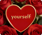 Love Yourself Heart Pin Badge