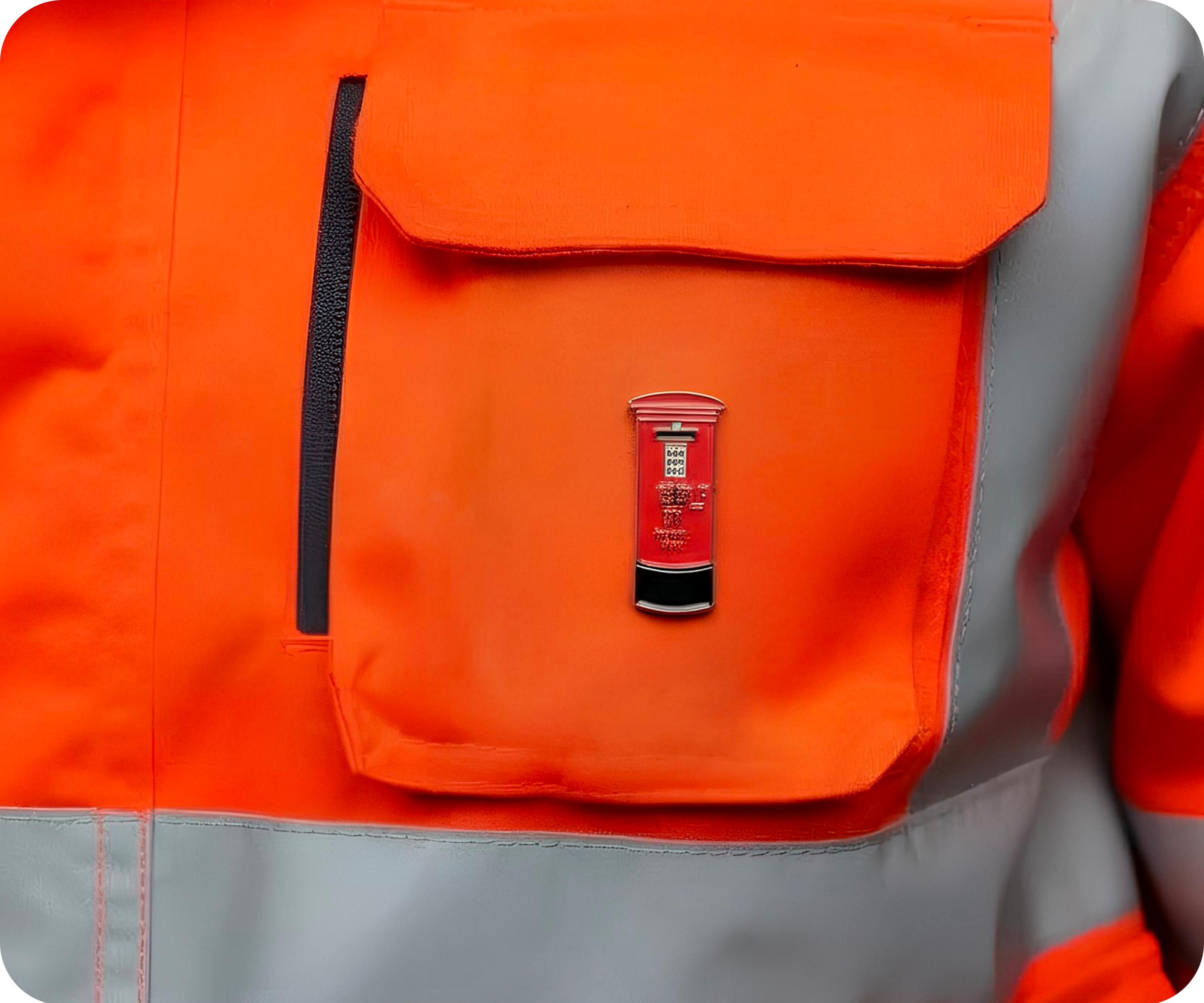 Red Post Letter Box Pin Badge