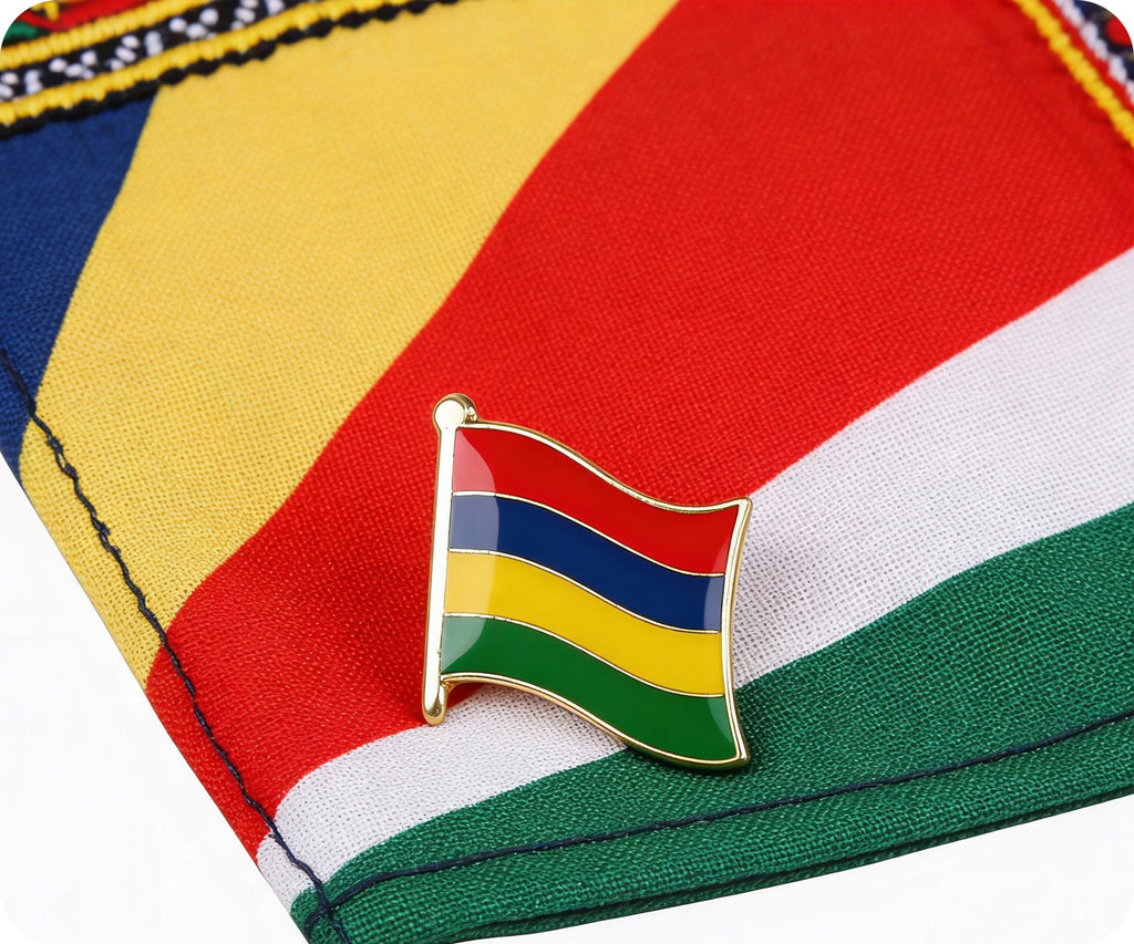 Mauritius Flag Pin Badge