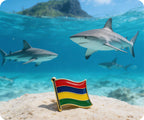 Mauritius Flag Pin Badge