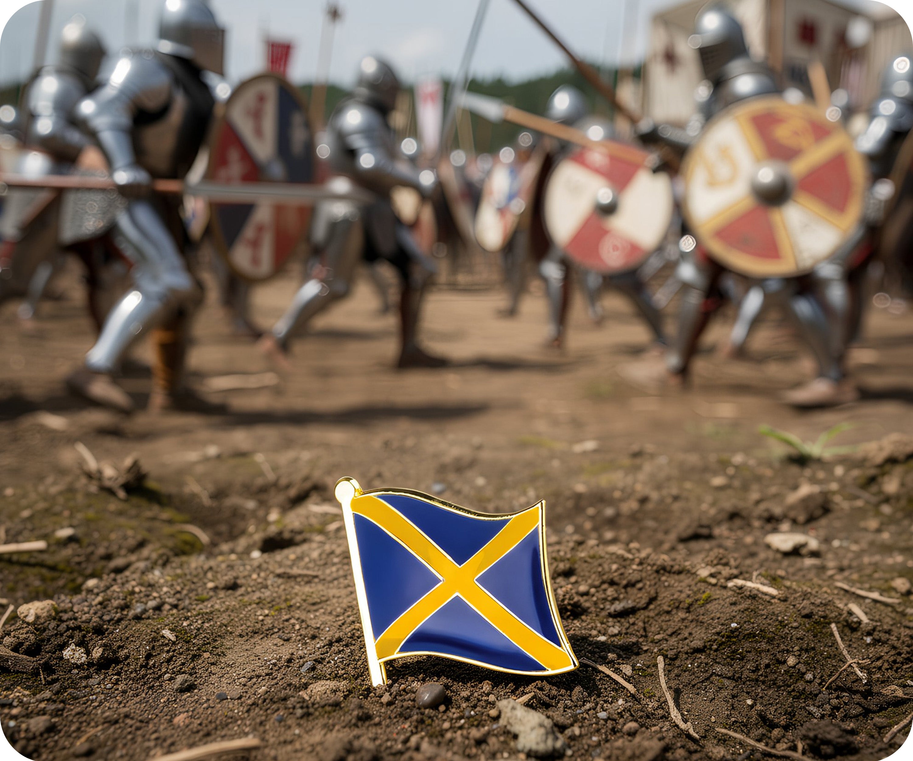 Mercia Anglo-Saxons Heptarchy Flag Pin Badge