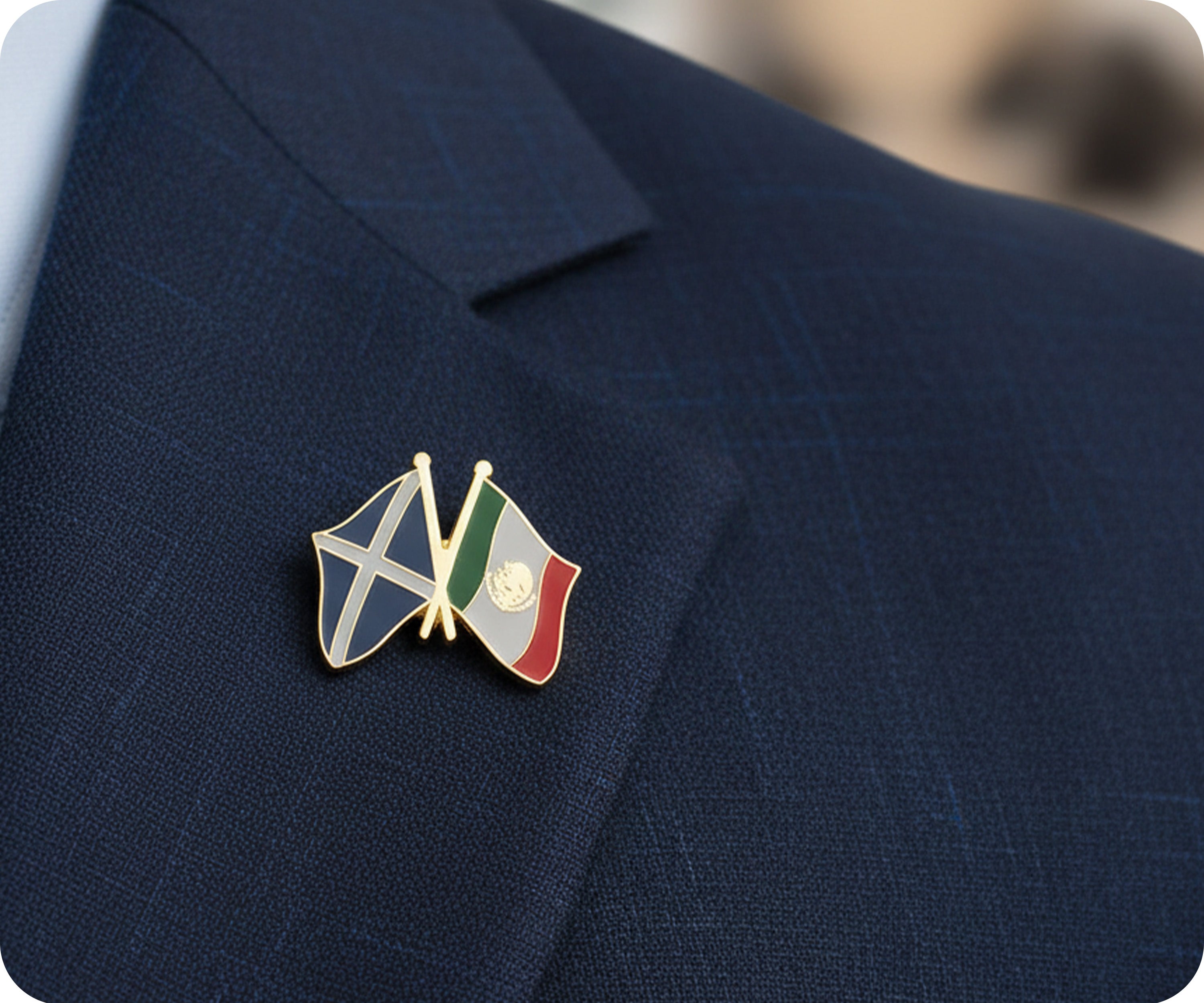 Scotland & Mexico Friendship Pin Badge