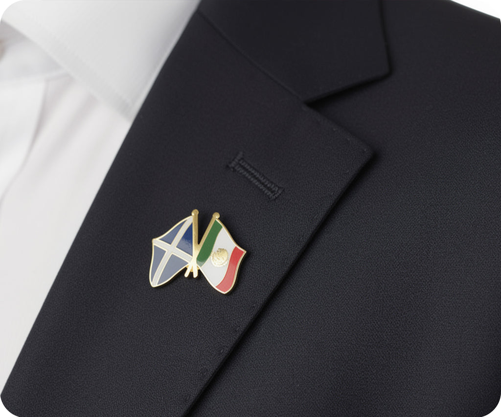 Scotland & Mexico Friendship Pin Badge