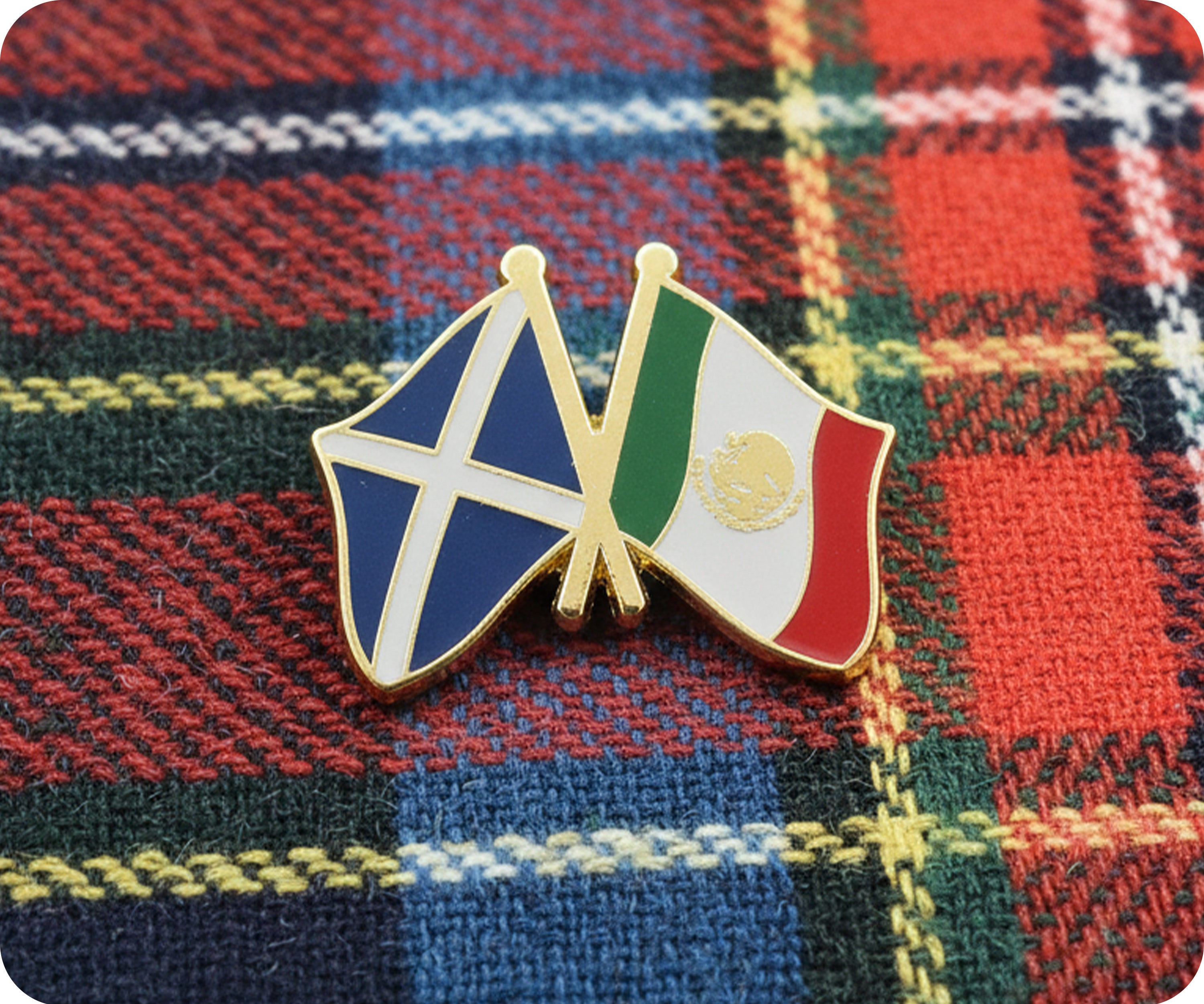 Scotland & Mexico Friendship Pin Badge