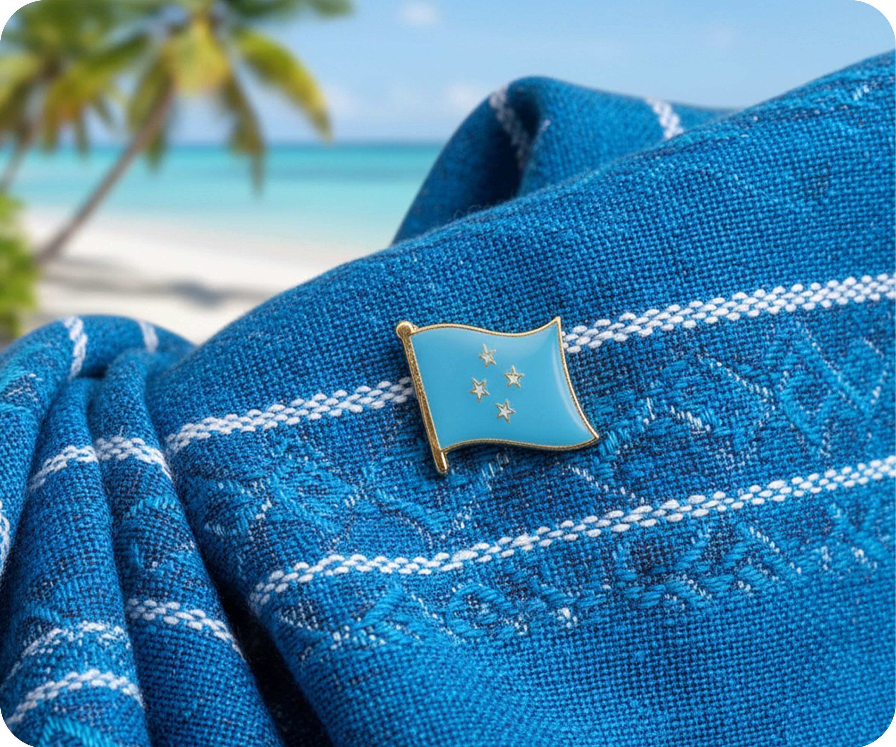 Micronesia Flag Pin Badge Secondary image