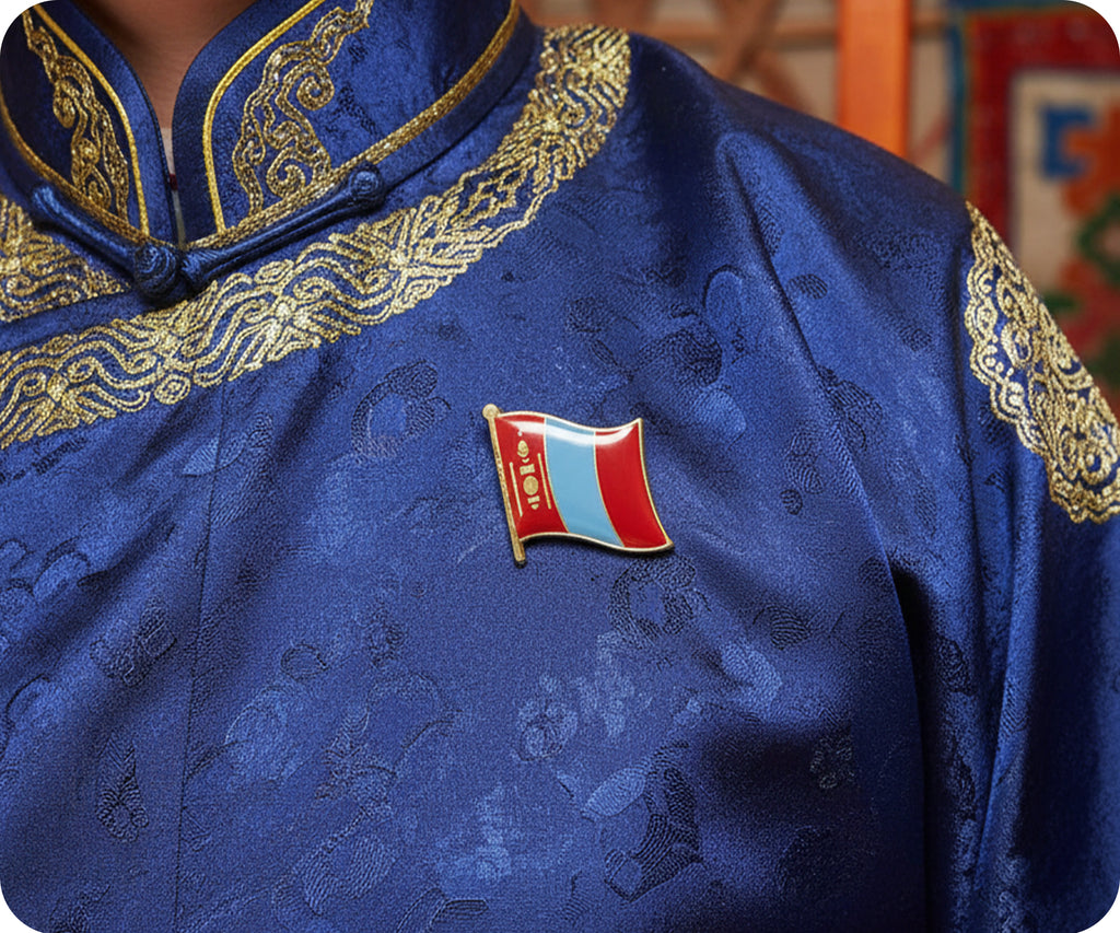 Mongolia Flag Pin Badge