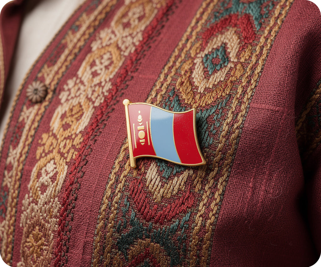 Mongolia Flag Pin Badge