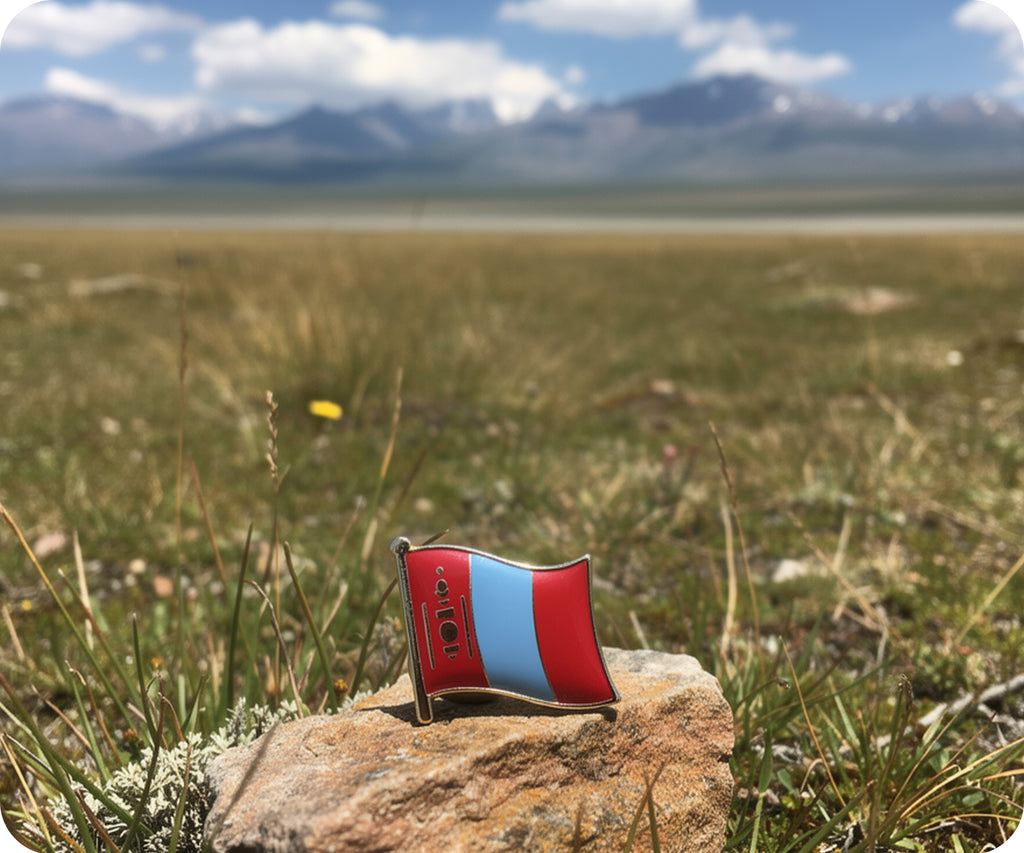 Mongolia Flag Pin Badge