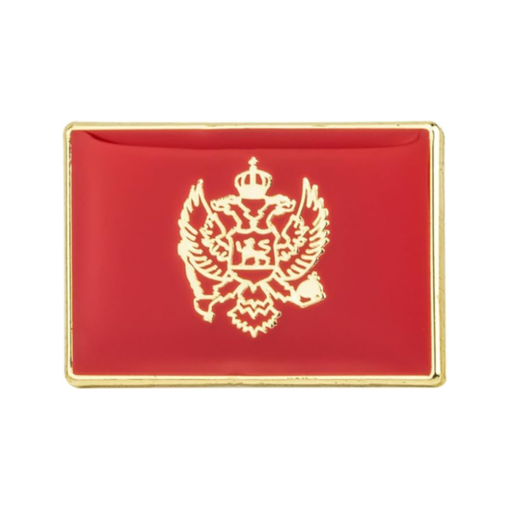 Montenegro Rectangle Flag Pin Badge Main image