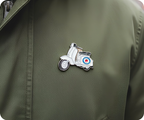 Moped Scooter Pin Badge