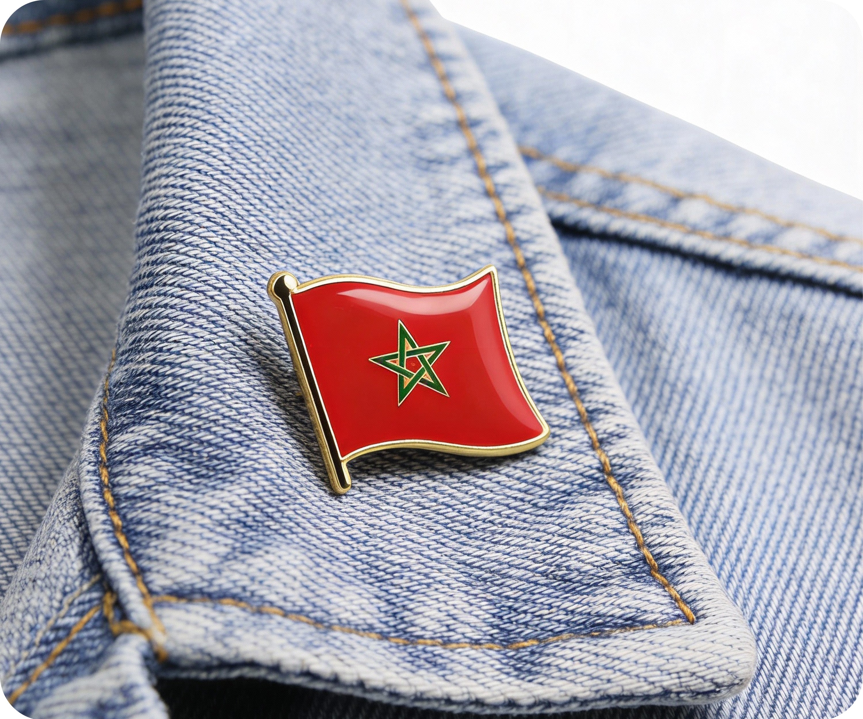 Morocco Flag Pin Badge