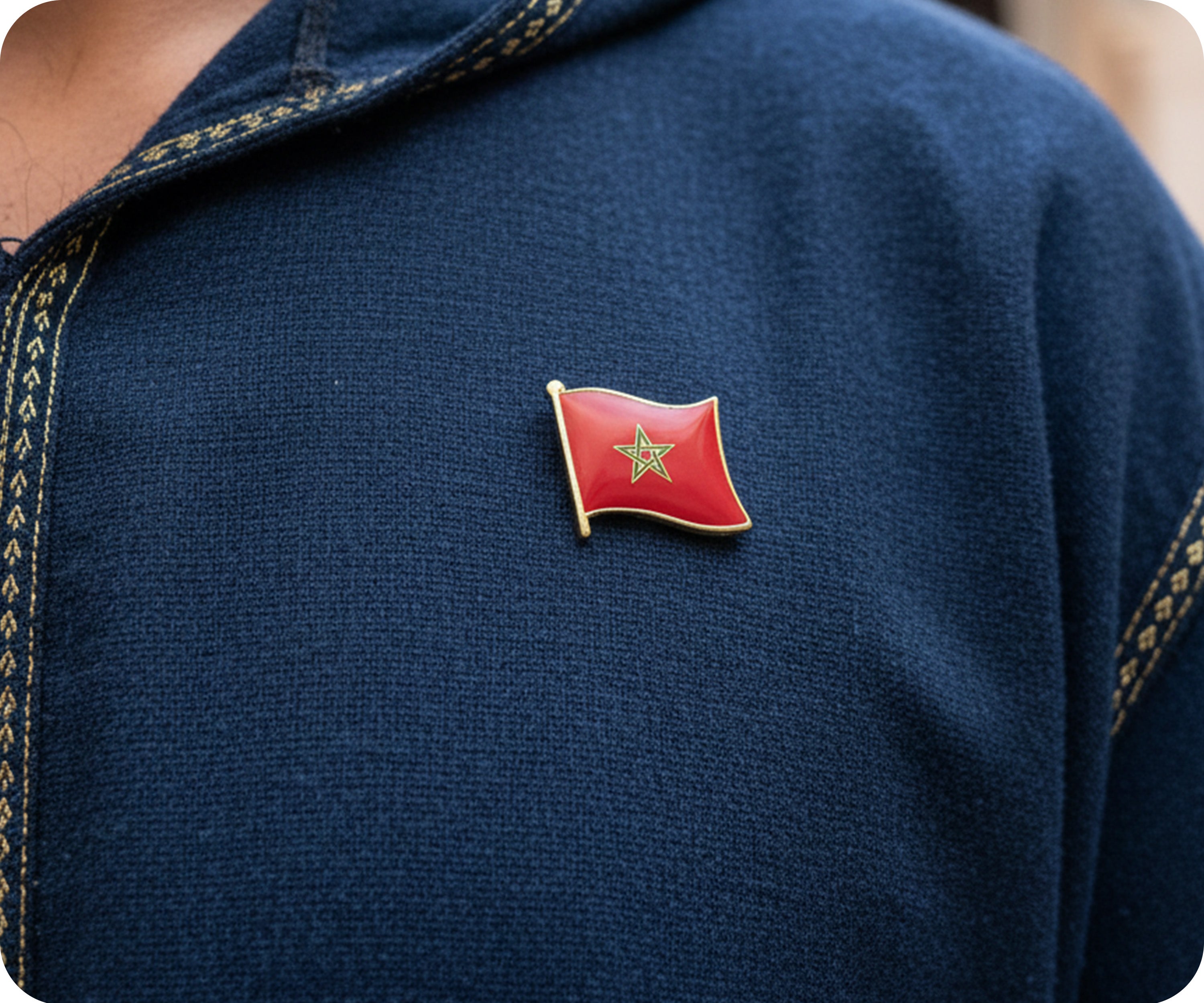Morocco Flag Pin Badge