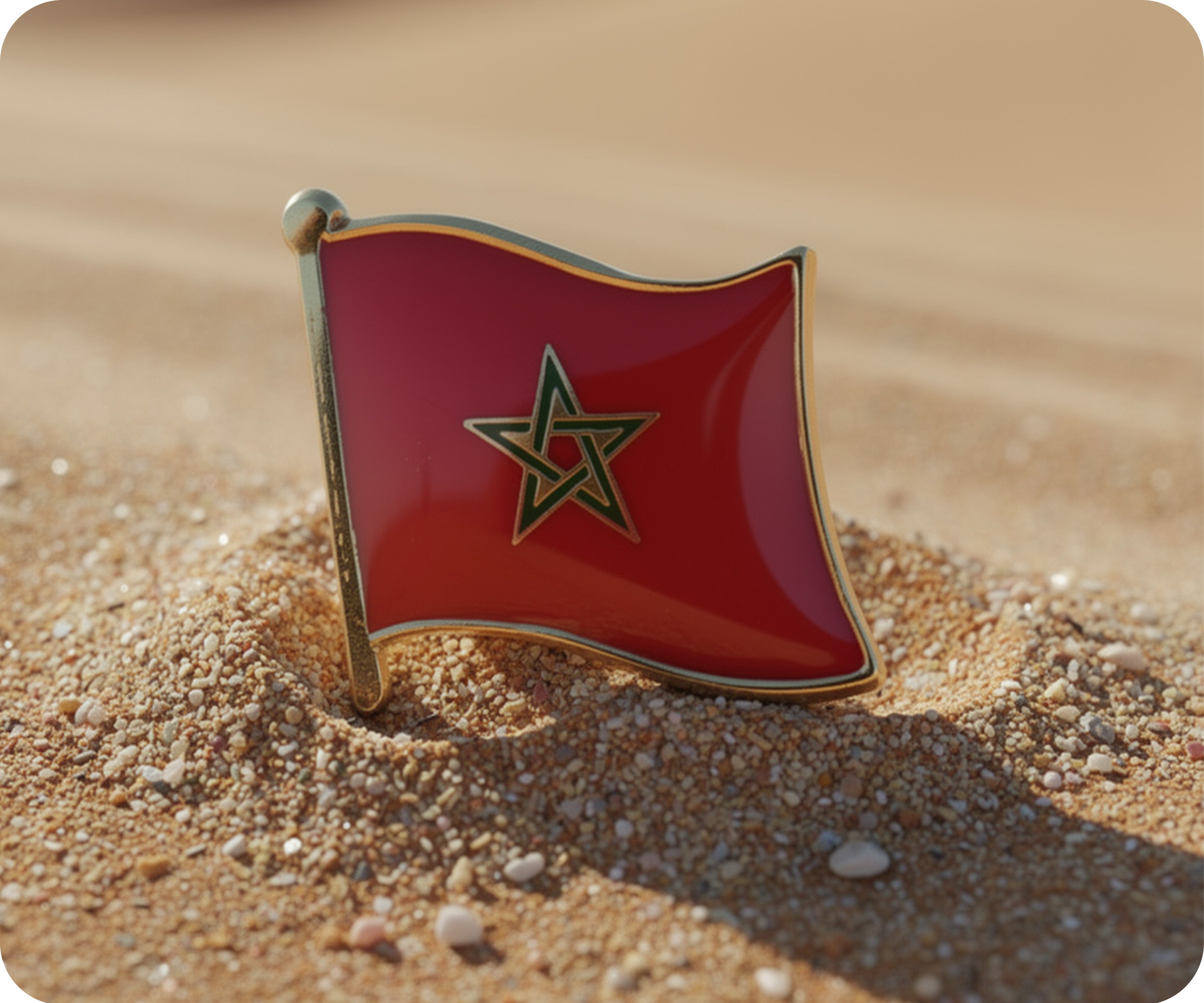 Morocco Flag Pin Badge