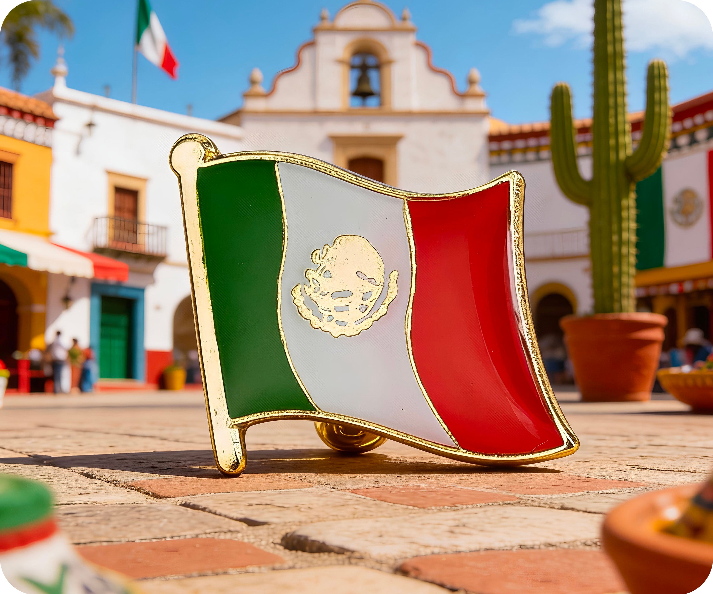 Mexico Flag Pin Badge