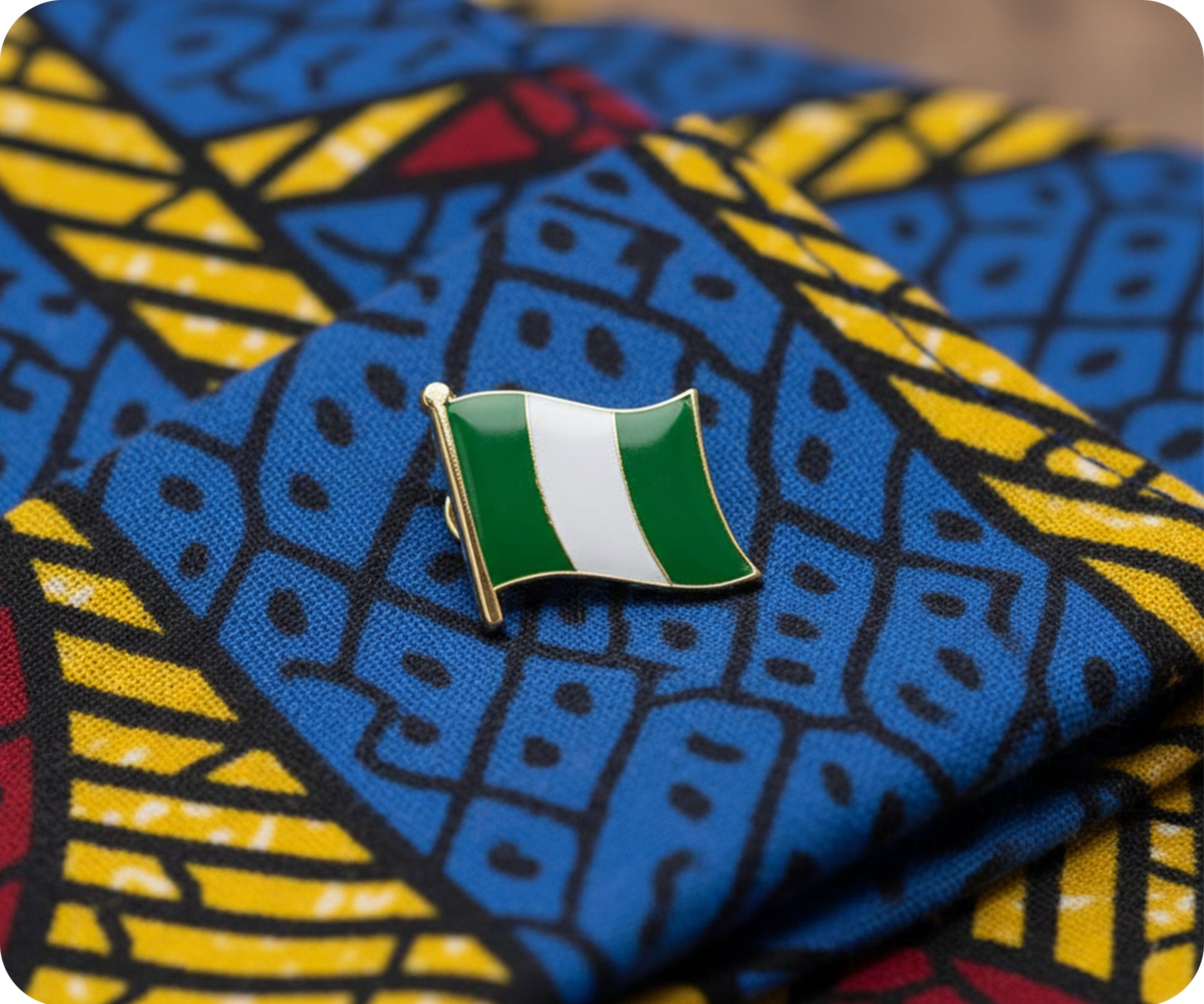 Nigeria Flag Pin Badge Secondary image