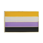 Non Binary Rectangle Pin Badge