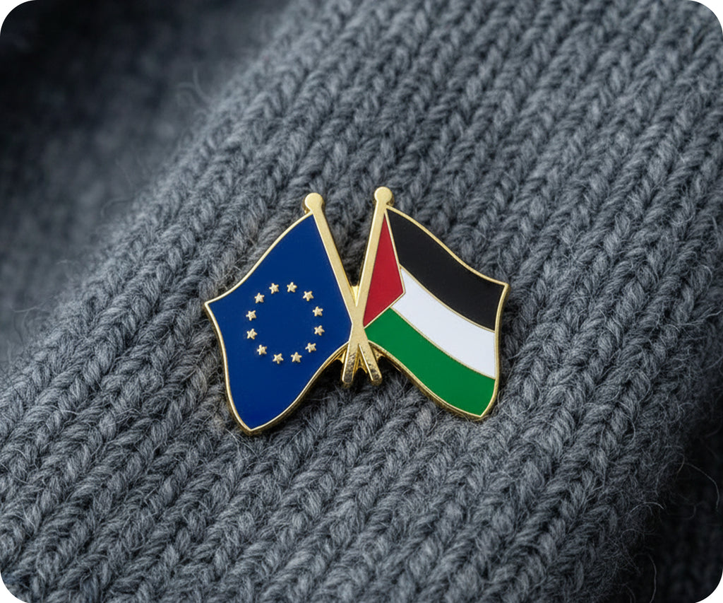 European Union & Palestine EU Friendship Pin Badge