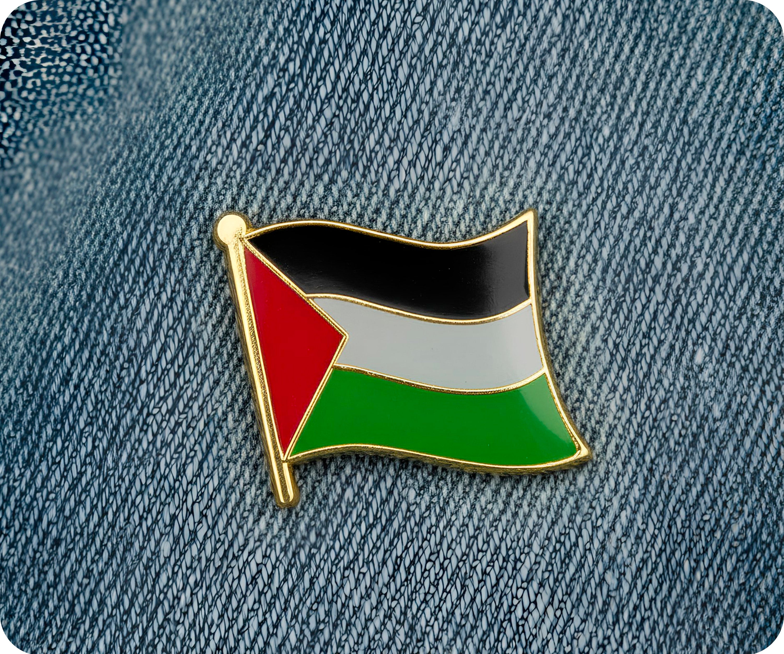 Palestine Flag Pin Badge