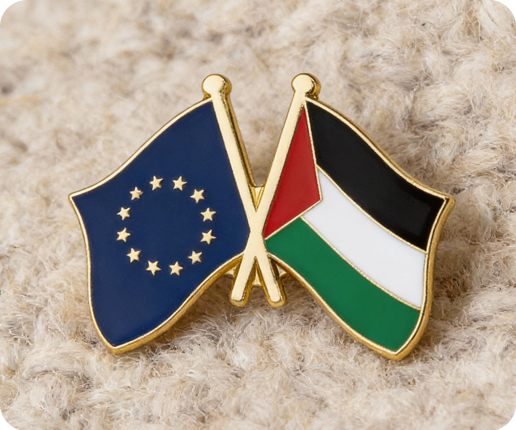 European Union & Palestine EU Friendship Pin Badge