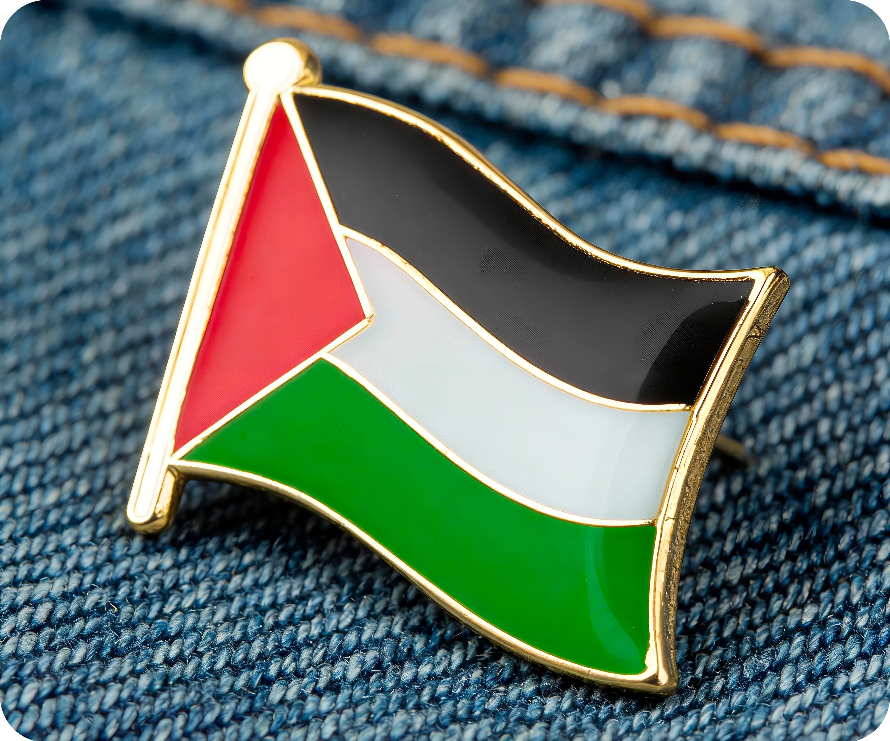 Palestine Flag Pin Badge