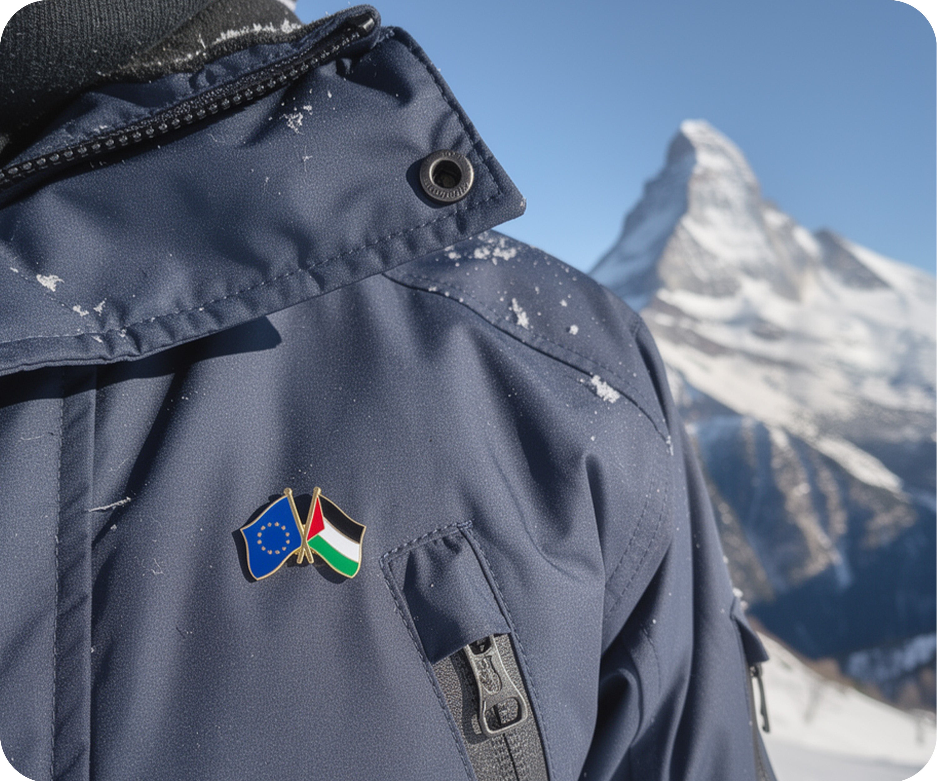 European Union & Palestine EU Friendship Pin Badge