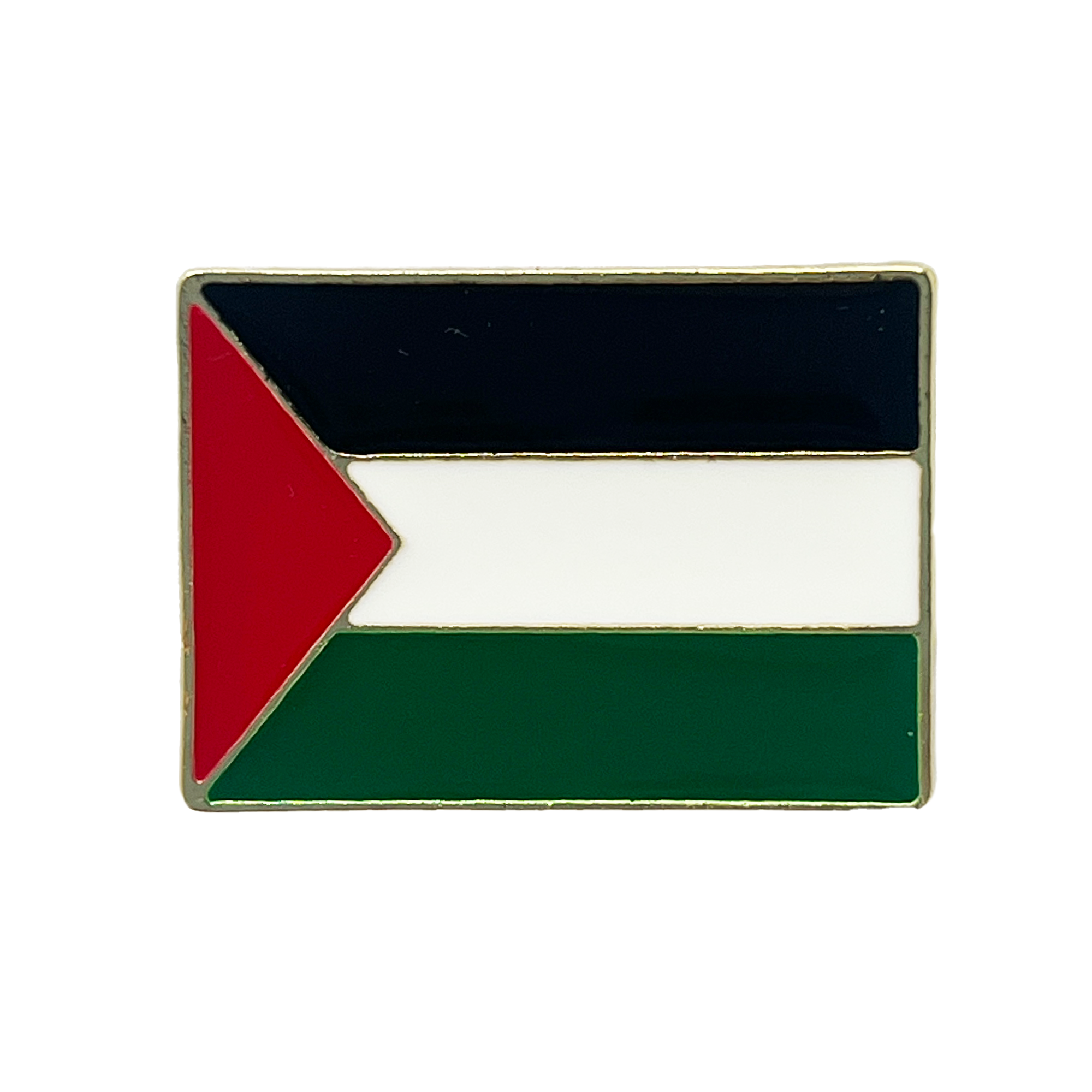 Palestine Rectangle Flag Pin Badge Main image