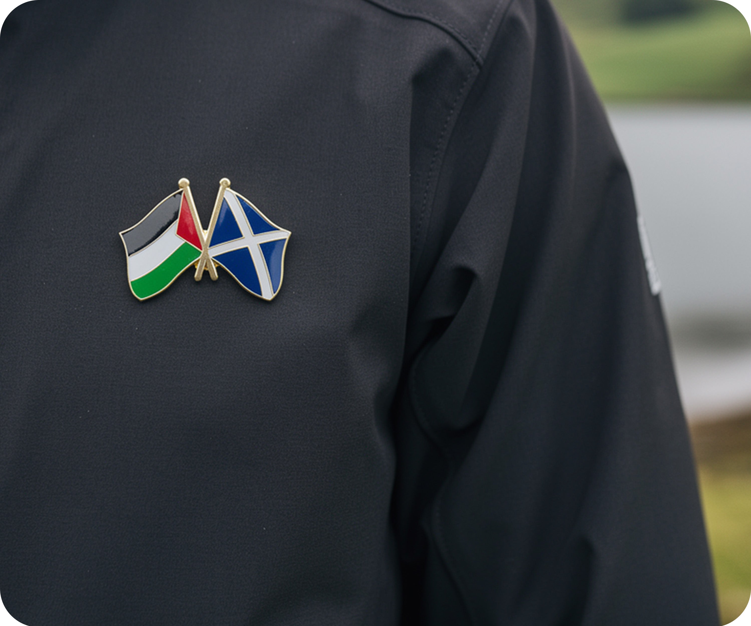 Scotland & Palestine Friendship Pin Badge Secondary image