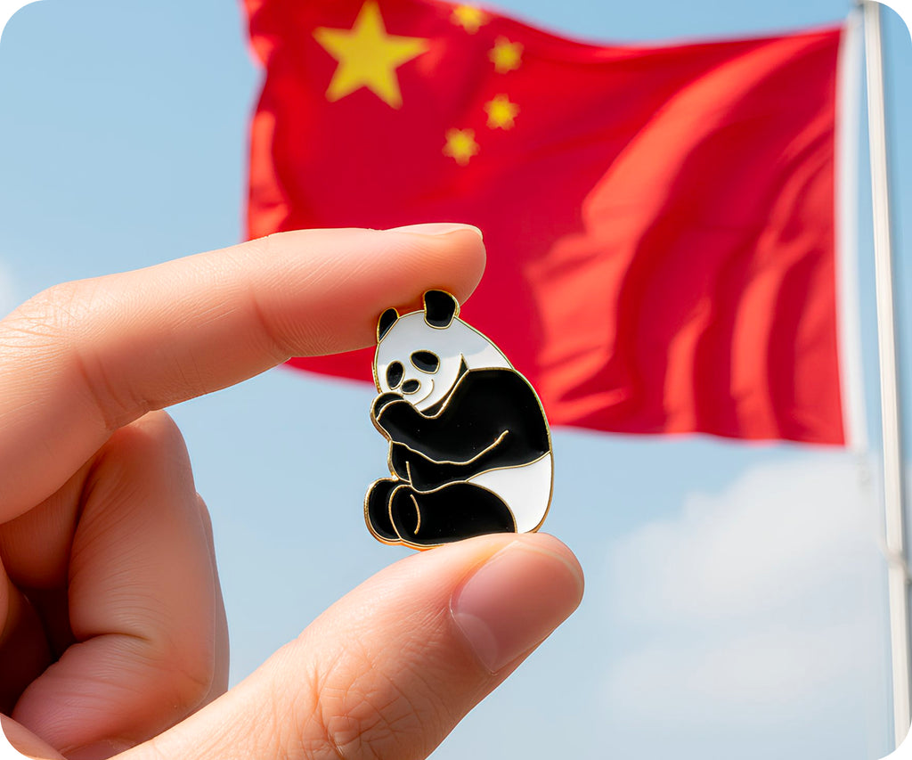 Panda Bear Pin Badge