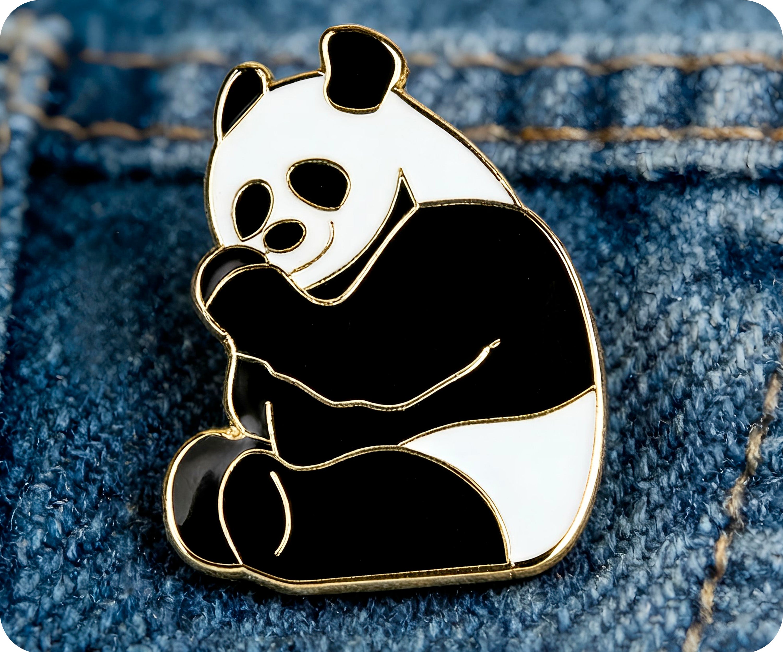 Panda Bear Pin Badge Secondary image