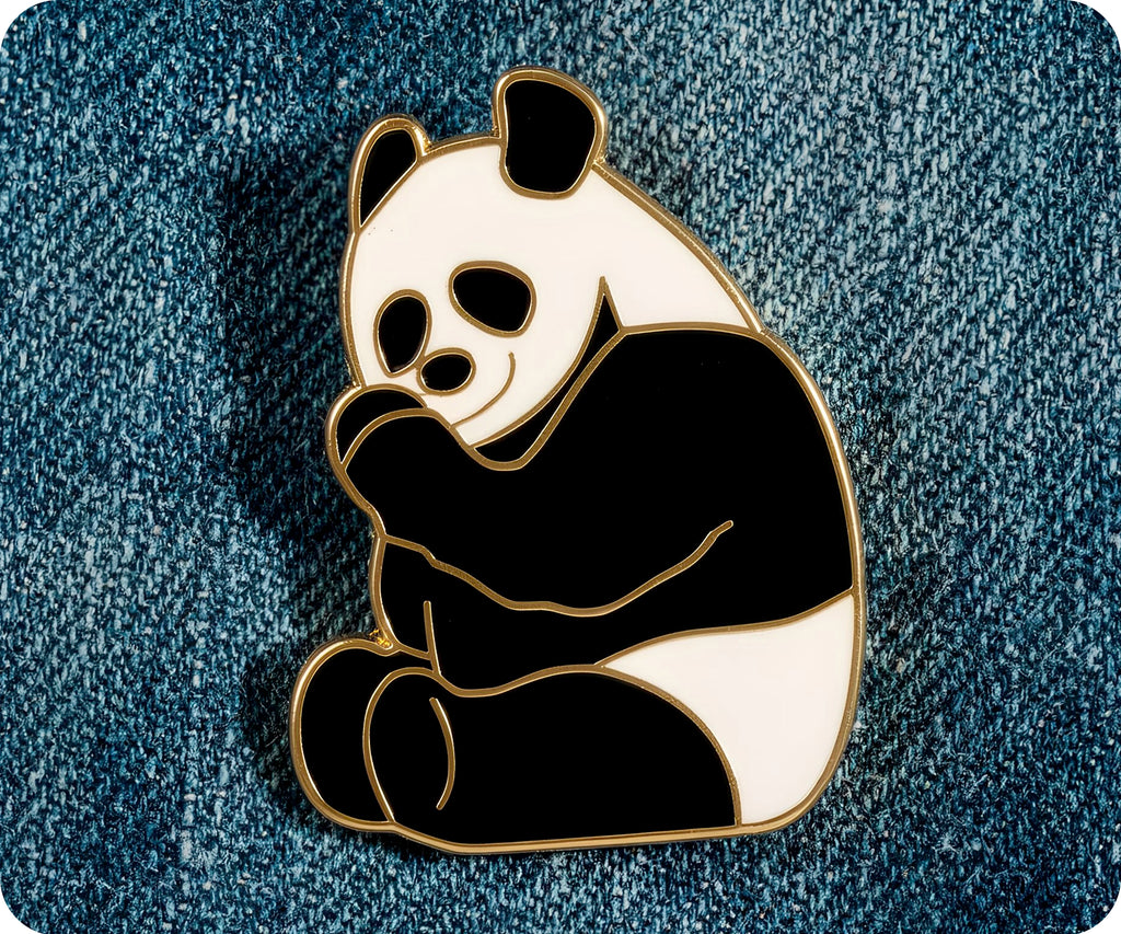 Panda Bear Pin Badge
