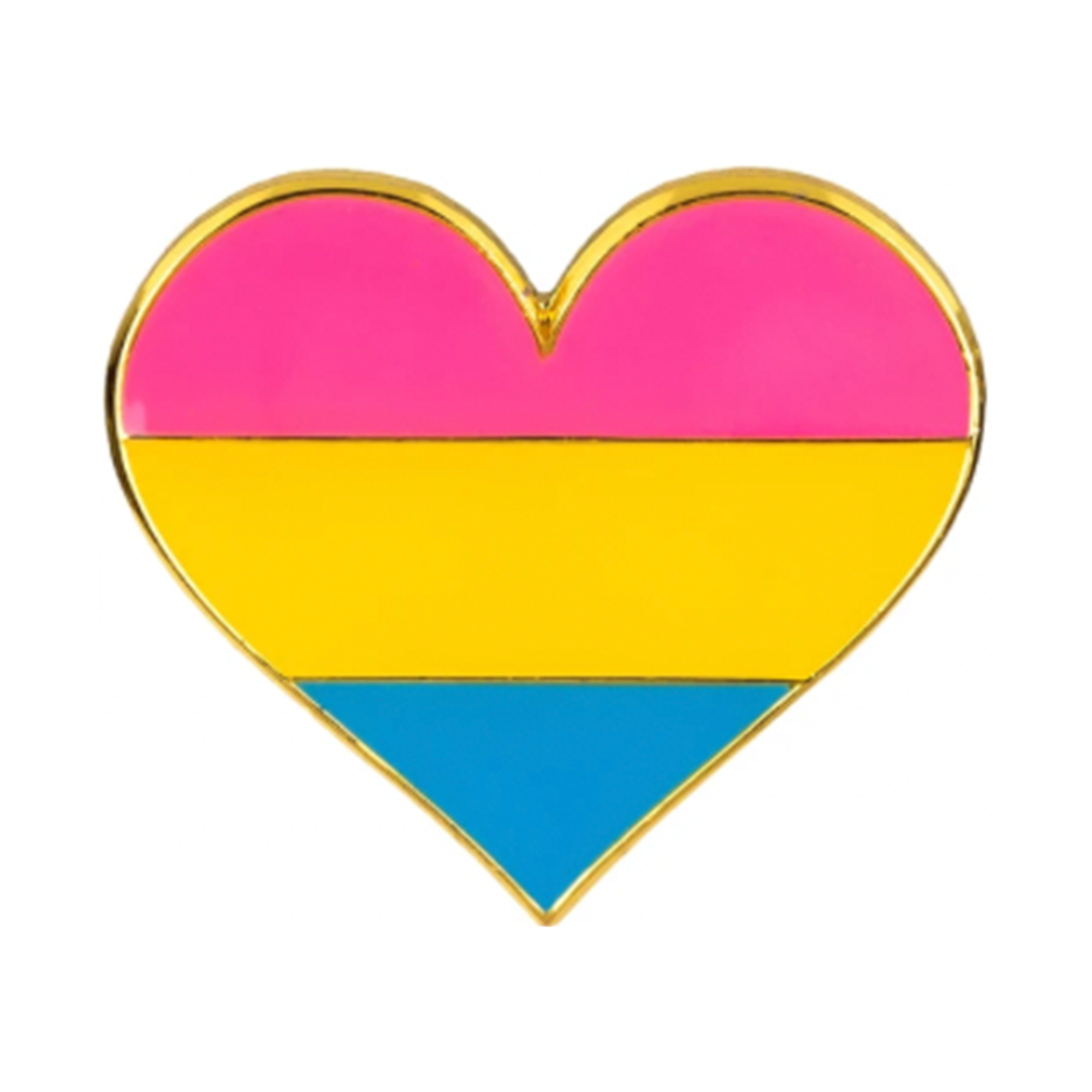 Pansexual Rainbow Heart Pin Badge Main image