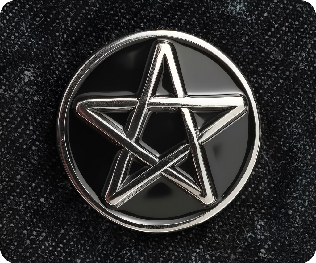 Pentagram Star Pin Badge