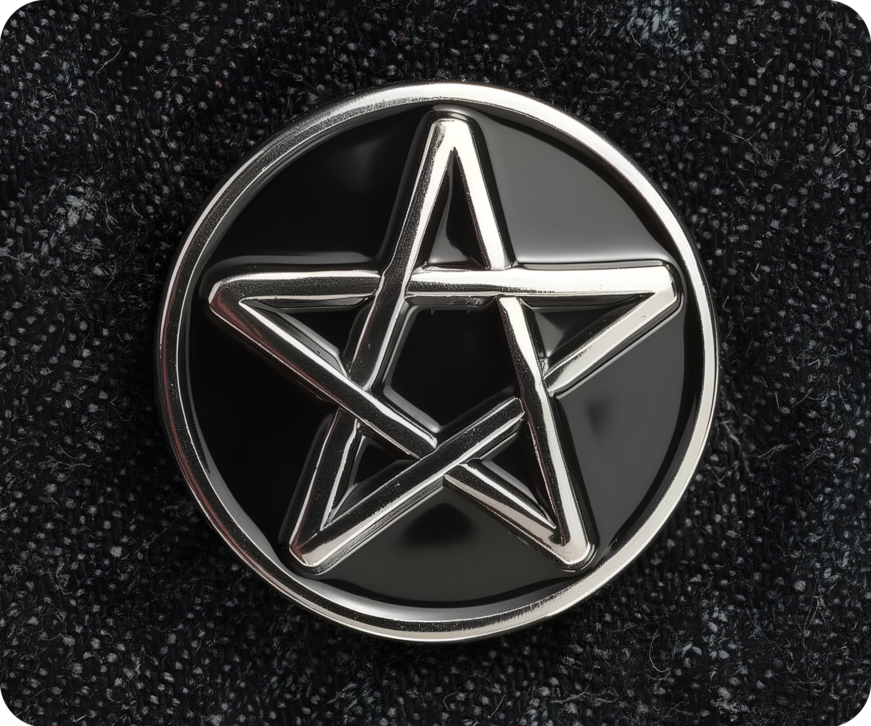 Pentagram Star Pin Badge