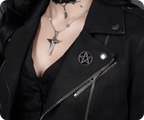 Pentagram Star Pin Badge