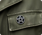 Pentagram Star Pin Badge