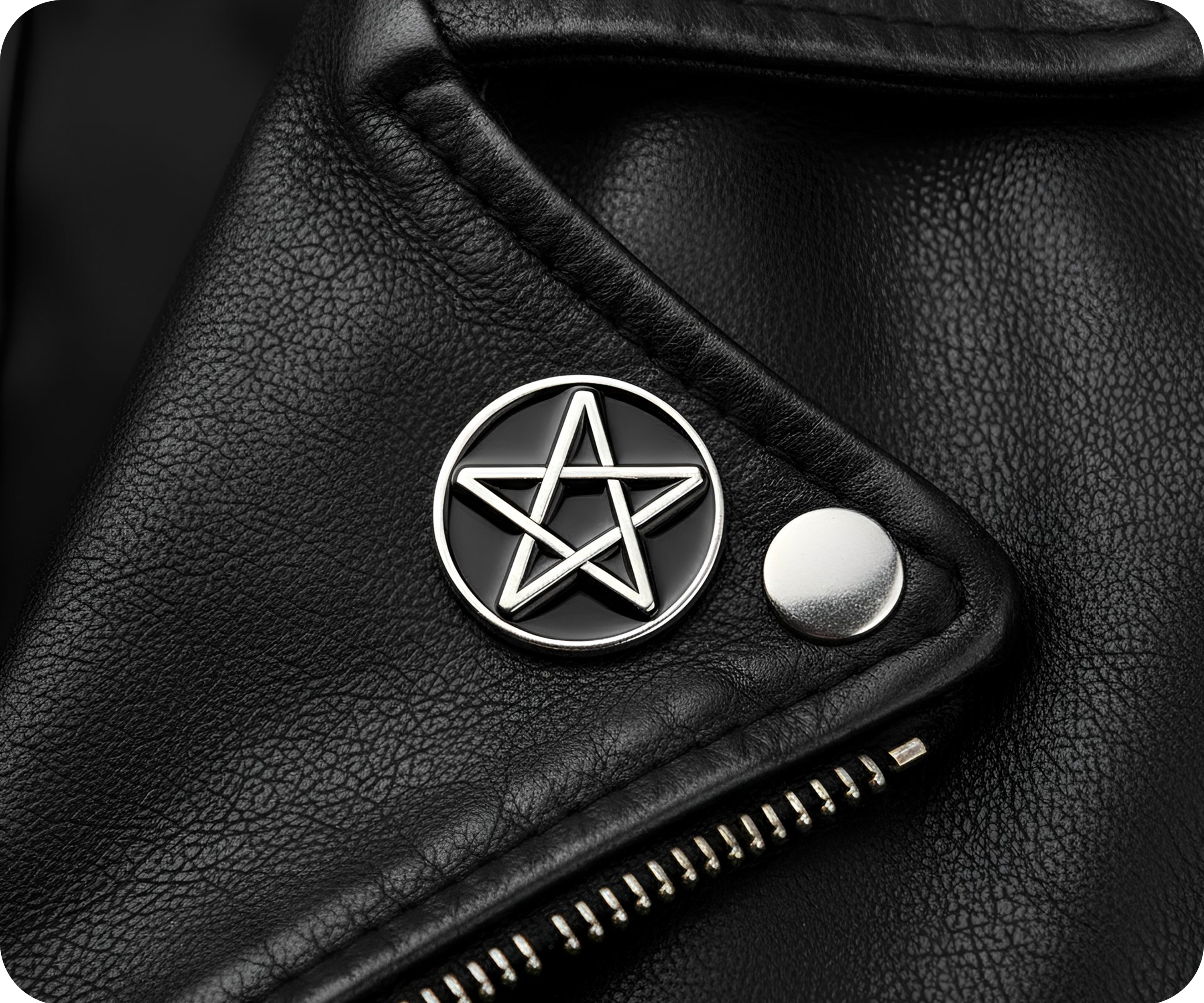 Pentagram Star Pin Badge