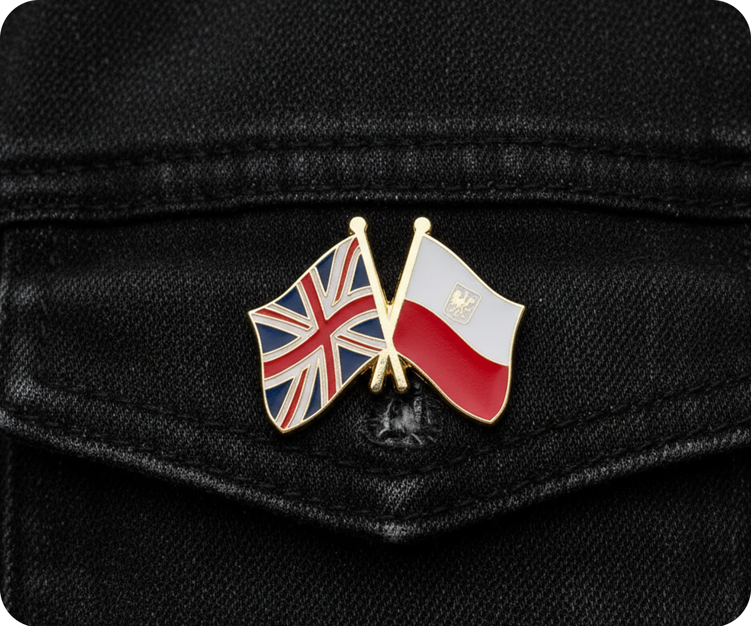 United Kingdom & Poland (Naval Crest) Friendship Pin Badge